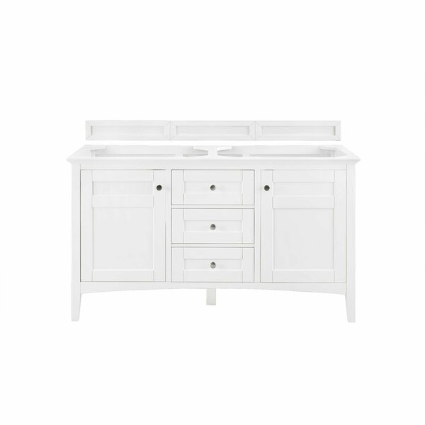 James Martin Vanities Palisades 60in Double Vanity Cabinet, Bright White 527-V60D-BW